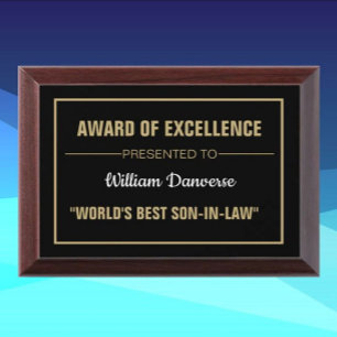 Great Gift! Best Son-in-Law Award plaque