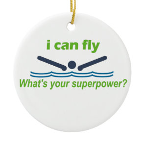 Great gift for the butterfly stroke swimmer! ceramic ornament