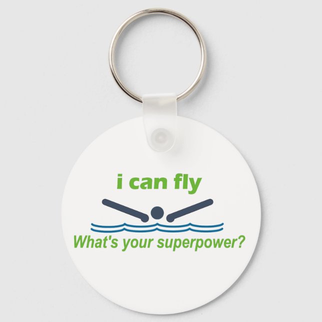 Great gift for the butterfly stroke swimmer! keychain (Front)