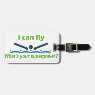 Great gift for the butterfly stroke swimmer! luggage tag
