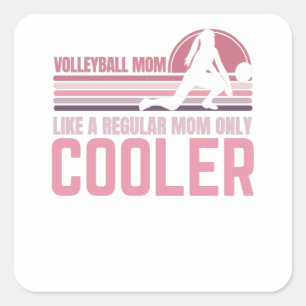 Great Gift For Volleyball Mom For Beach Square Sticker