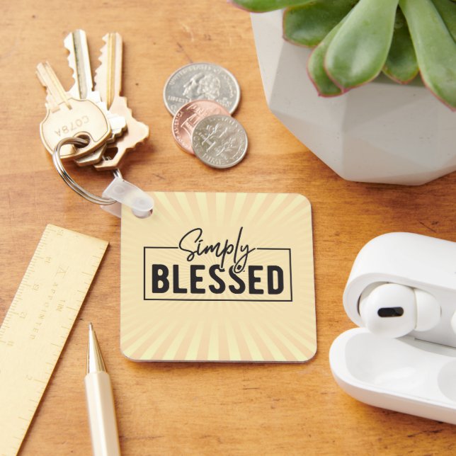 Great Gift! Simply Blessed Faith Based  Keychain (Desk)