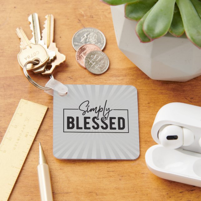 Great Gift! Simply Blessed Faith Based  Keychain (Desk)