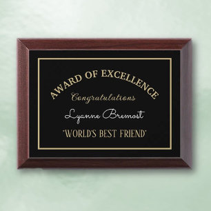 Great Gift! World's Best Friend Award Plaque