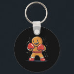 Great Gingerbread Man With Boxing Gloves Outfit  Keychain<br><div class="desc">Great Gingerbread Man With Boxing Gloves Outfit</div>