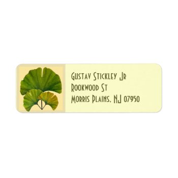 Great Ginkgo Art For Your Arts & Crafts Bungalow Label by RantingCentaur at Zazzle