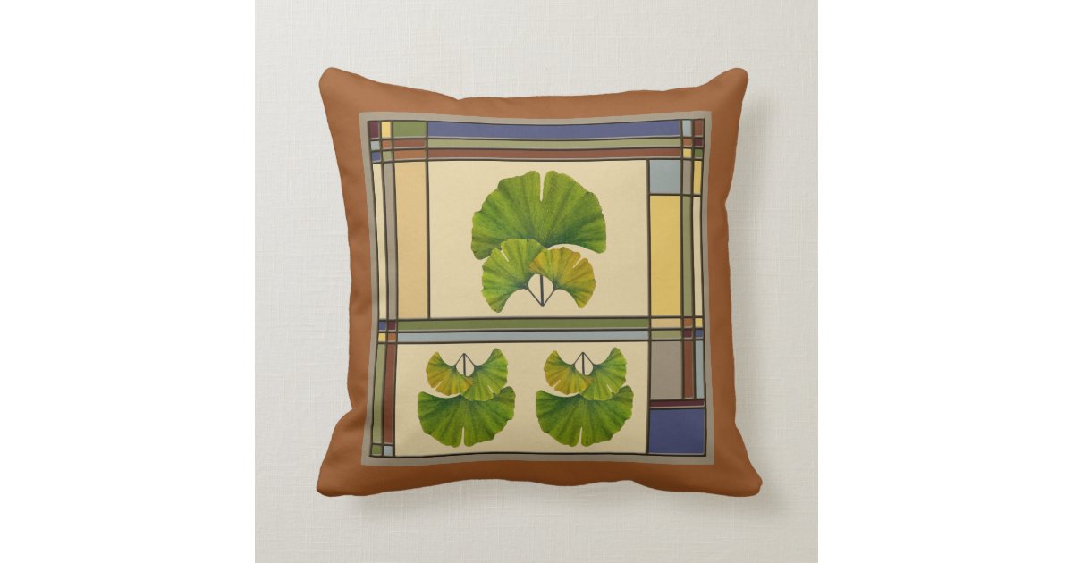 Great Ginkgo Art For Your Arts Crafts Bungalow Throw Pillow