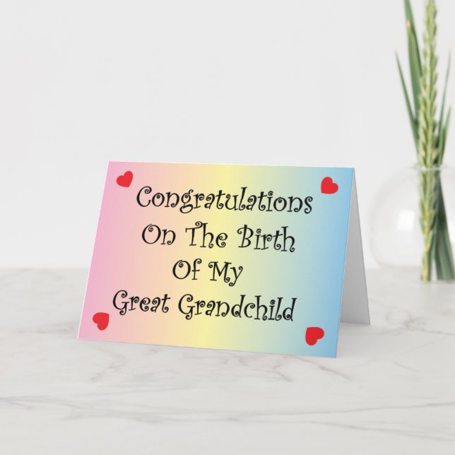 Great Grandchild Card (Front)