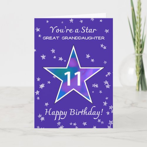 Great Granddaughter 11th Birthday Shining Star