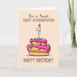 Great Granddaughter 1st Birthday, 1 on Sweet Cake Card<br><div class="desc">A sweet baby girl’s first birthday is always special. That’s why when your great granddaughter celebrates her very first birthday,  you must send her this cute pink cake card to make the celebration more special and sweeter.</div>