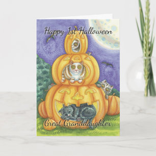 Great Granddaughter 1st Halloween With Cute Little Card