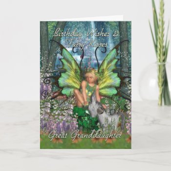 Great Granddaughter Birthday Card - Angelica Fanta by moonlake at Zazzle