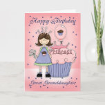 Great Granddaughter Birthday Card - Cupcake Prince<br><div class="desc">Great Granddaughter Birthday Card - Cupcake Princess</div>