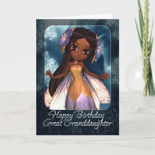 Great Granddaughter Birthday Card _ Cute Blue Fair