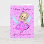 great granddaughter birthday card - pink and blue<br><div class="desc">great granddaughter birthday card - pink and blue polka dot</div>