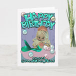 Great Granddaughter Birthday Card With Mermaid<br><div class="desc">Great Granddaughter Birthday Card With Mermaid</div>