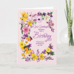Great Granddaughter Birthday Flower Frame Card<br><div class="desc">A floral birthday card wishing for a wonderful birthday to a great granddaughter. A frame of many kinds of flowers with a heartfelt message to have a wonderful birthday.</div>