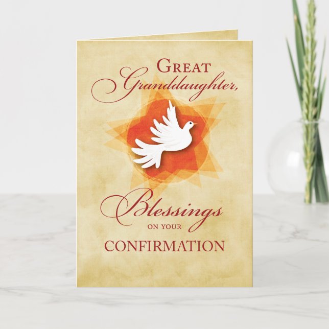 Great Granddaughter, Confirmation Congratulations Card (Front)