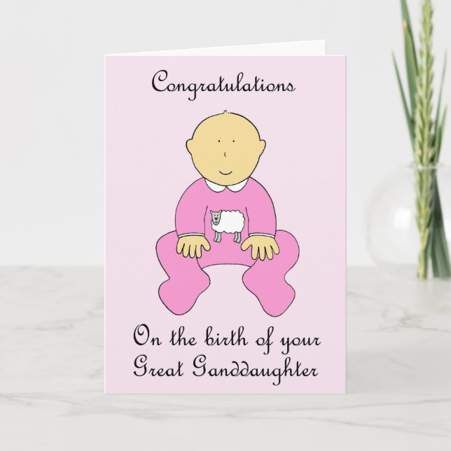 Great Granddaughter Congratulations Card (Front)