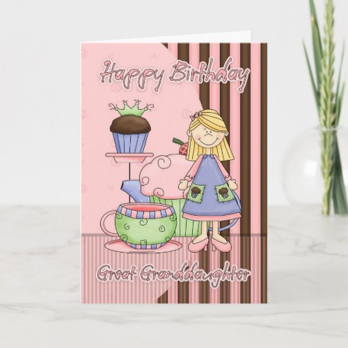 Great Granddaughter Cute Birthday Card