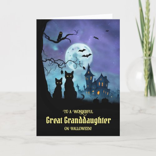 Great Granddaughter Cute Happy Halloween Card