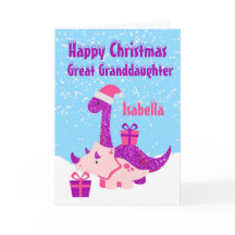 Great Granddaughter Dinosaur Purple Personalized C