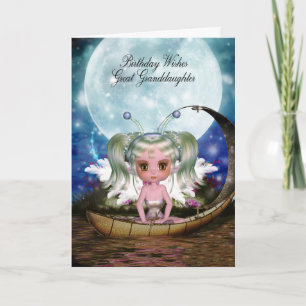 Great Granddaughter Magical Water Fairy Birthday Card