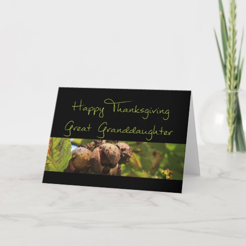 Great Granddaughter Thanksgiving Card