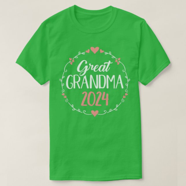 Great grandma 2024 for pregnancy announcement T-Shirt (Design Front)