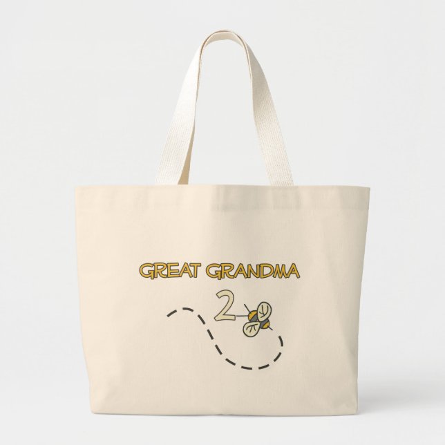 Great Grandma 2 Bee Large Tote Bag (Front)