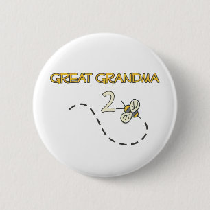 Great Grandma 2 Bee Pinback Button
