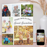 Great Grandma 6 Photo Collage Any Age Birthday Card<br><div class="desc">Create your own birthday card for great grandma with a photo collage made from 6 of your favorite photos. The template is set up to work for any age and you can edit great grandma to geegee, great gran or whatever term of endearment you use for your grandmother. You can...</div>