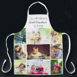 Great Grandma 9 Photo Collage Kitchen Quote Apron<br><div class="desc">Custom photo apron for Great Grandma (editable to anyone). The photo template is set up for you to add 9 of your favorite pictures and you can also edit all of the wording. The quote currently reads "good things happen in Great Grandma's kitchen" and is lettered in skinny font typography...</div>