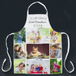 Great Grandma 9 Photo Collage Kitchen Quote Apron<br><div class="desc">Custom photo apron for Great Grandma (editable to anyone). The photo template is set up for you to add 9 of your favorite pictures and you can also edit all of the wording. The quote currently reads "good things happen in Great Grandma's kitchen" and is lettered in skinny font typography...</div>