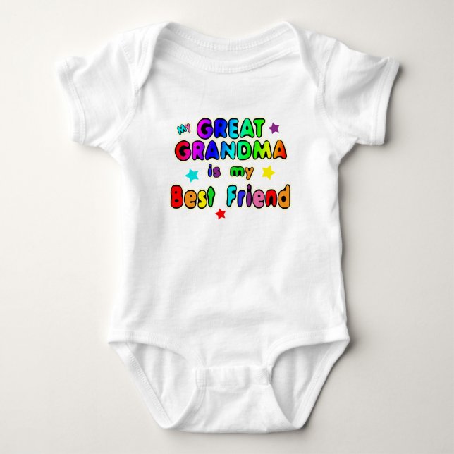 Great Grandma Best Friend Baby Bodysuit (Front)