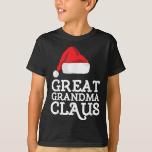 Great Grandma Claus Christmas Santa's Hat Pajama F T-Shirt
