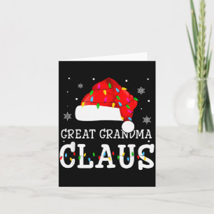 Great Grandma Claus Cool Holiday Matching Pajamas Card