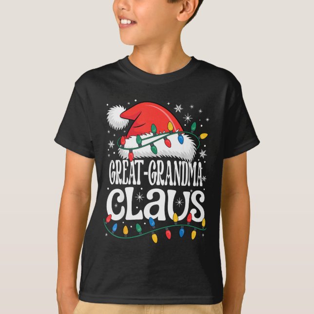 Great-grandma Claus Funny Xmas Christmas Grandma H T-Shirt (Front)