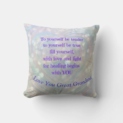 Great Grandma Encouragement Throw Pillow