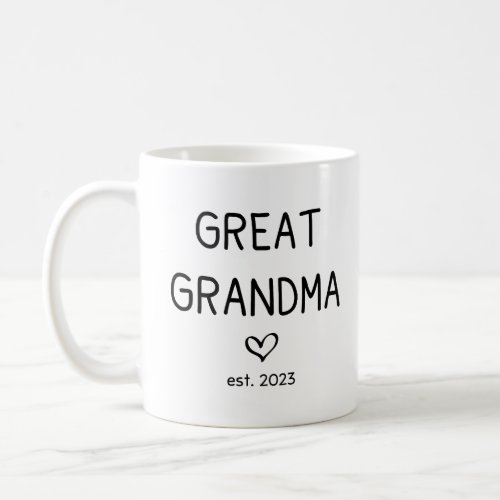 Great Grandma est 2023 Coffee Mug