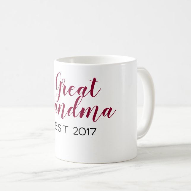 great grandma est coffee mug (Front Right)