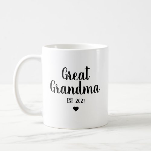 Great Grandma Est Pregnancy Announcement Gift Coffee Mug