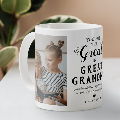 Great Grandma Family Photo Two_Tone Coffee Mug