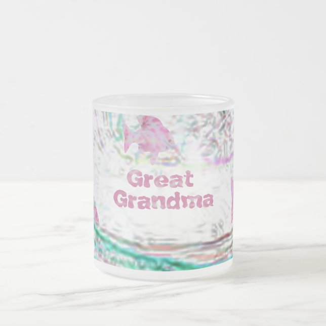 Great Grandma Frosted Glass Coffee Mug (Center)