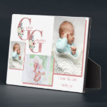 Great Grandma GG Floral Letters | 3 Photo Plaque<br><div class="desc">Create your own photo plaque with three of your favorite pictures - perfect for a new great grandma's first great grandchild. The photo template is set up for you to add your photos, which is displayed in landscape and portrait format and framed with an offset border. GG initials are in...</div>