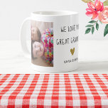 Great Grandma Grandkids 2 Photo Collage  Coffee Mug<br><div class="desc">A cute photo mug gift for great grandma personalized with 2 photos and name.</div>