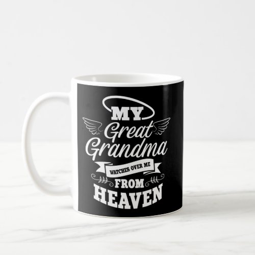 Great Grandma In Heaven Grandmother Grandmom Grand Coffee Mug