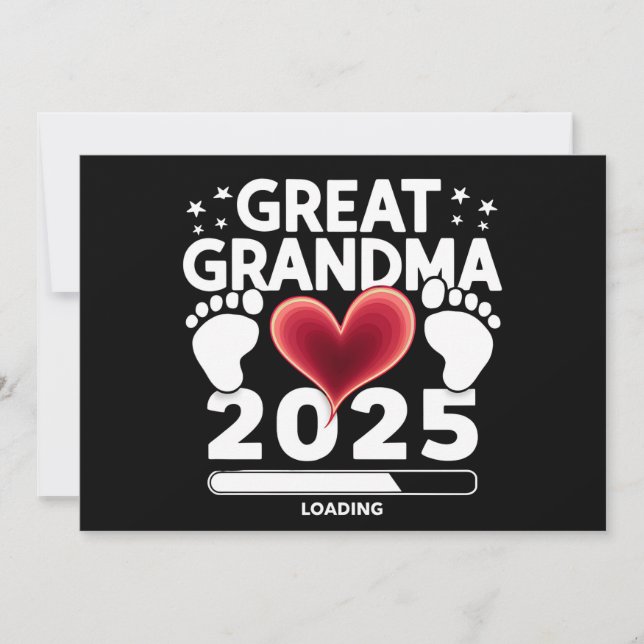 Great grandma Loading 2025 Pregnancy Announcement (Front)