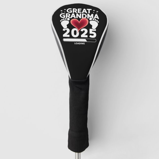 Great grandma Loading 2025 Pregnancy Announcement Golf Head Cover (Front)