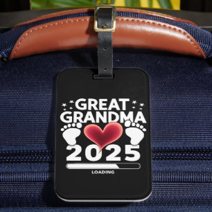 Great grandma Loading 2025 Pregnancy Announcement Luggage Tag